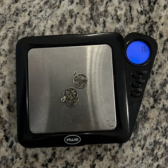 Vintage Sterling Silver Charm Circle Trio Chinese Symbols - Picture 4 of 4